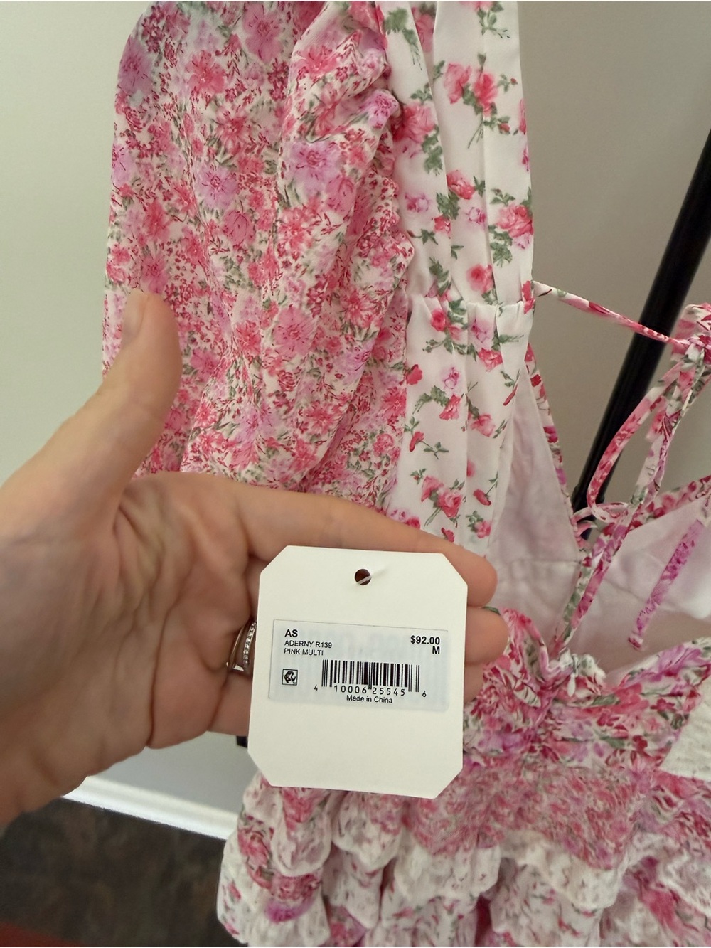 Altar'd State Pink Floral Puff-Sleeve Mini Dress - Picture 4 of 5